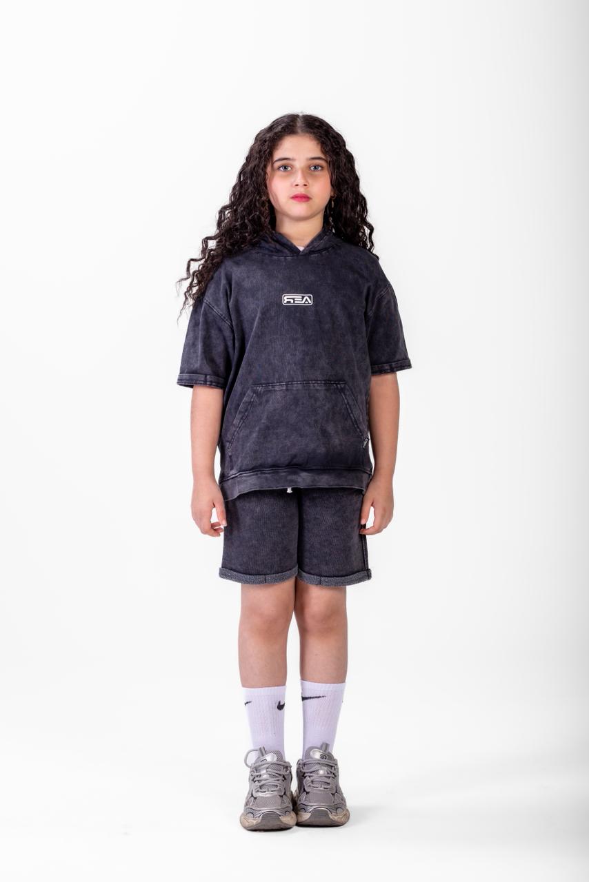 Riviera Mini Streetwear Set - Black  - Girls