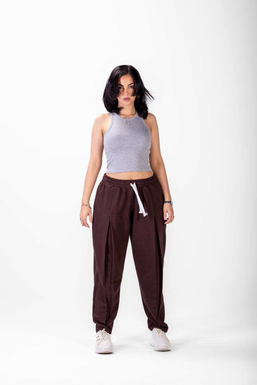 Minimal Lounge Pants - Brown - Women