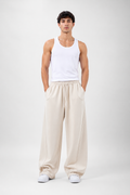 Flow Wide-Leg Sweatpants - Beige