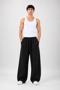 Flow Wide-Leg Sweatpants - Black