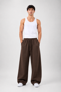 Flow Wide-Leg Sweatpants - Brown