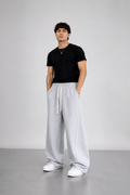 Flow Wide-Leg Sweatpants - Gray