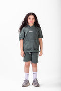 Riviera Mini Streetwear Set -  Olive Green - Girls