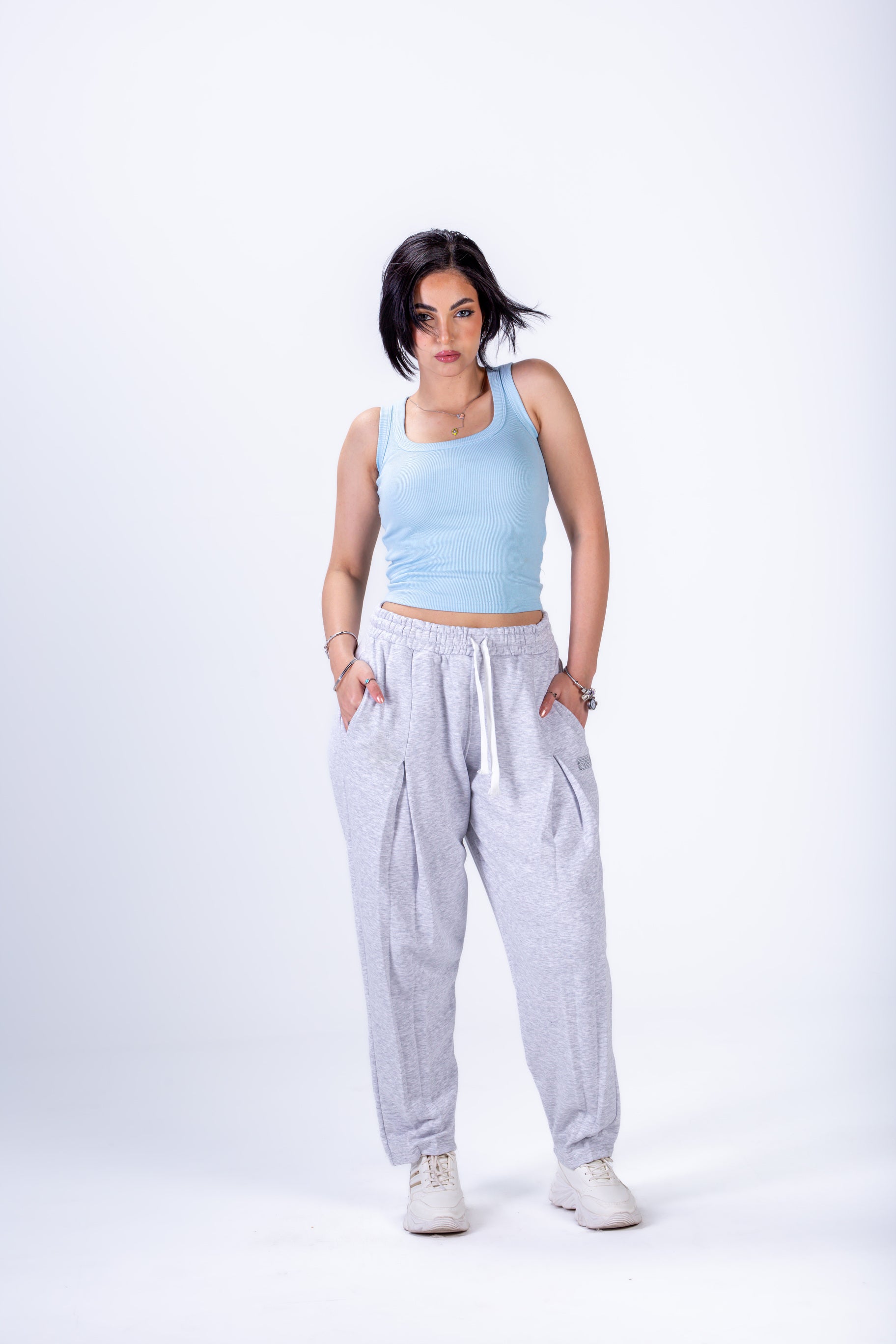 Minimal Lounge Pants - Gray - Women